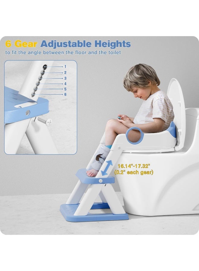 Rabb 1st Potty Training Seat, Upgrade Toddler Toilet Seat for Kids Boys Girls, 2 in 1 Potty Training Toilet for Kids, Splash Guard Anti-Slip Pad Step Stool - Image 4
